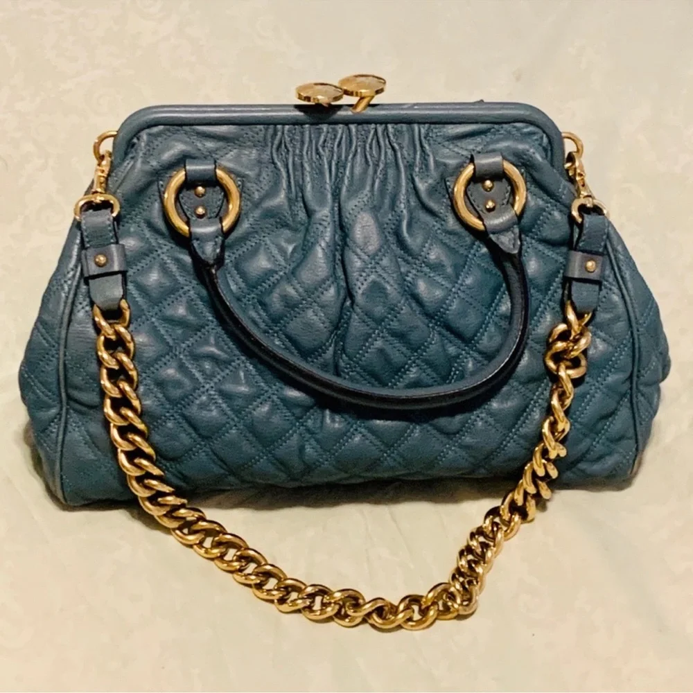 Marc Jacob’s Teal Green Quilted leather Stam bag - Picture 2 of 2